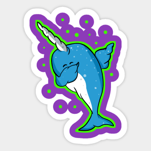 Narwhale Dabbing Sticker